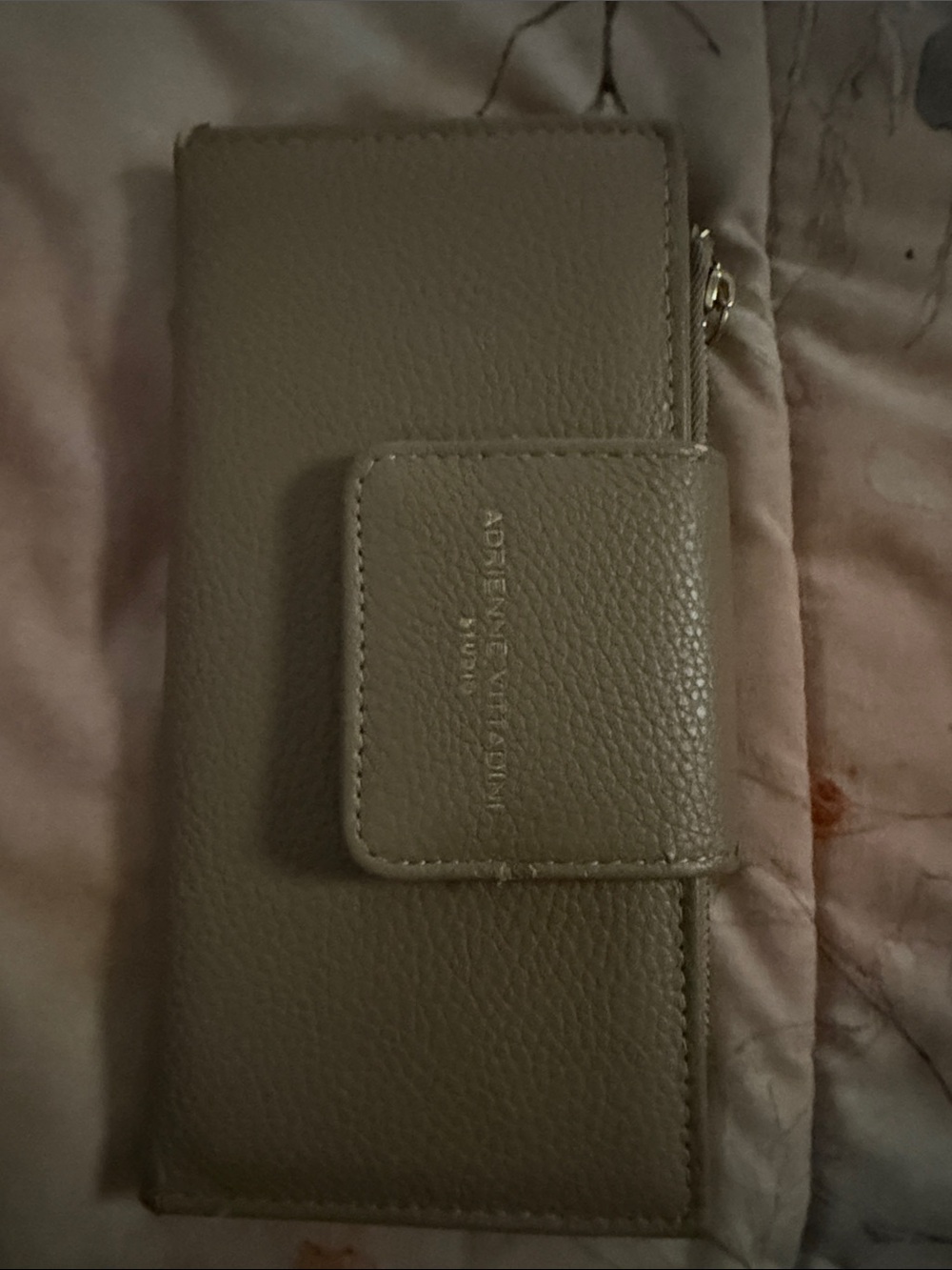 Adrienne Vittadini Taupe Leather Wallet